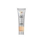 IT Cosmetics CC+ Cream Travel (Medium) - Natural Full Coverage Foundation With SPF 50+, Color Corrector & Anti-Aging Hydrating Serum, Hyaluronic Acid + Peptides, Up To 24H Wear - 0.4 fl oz