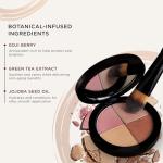 Osmosis Beauty Highlighting Quad, Lightweight Blendable Glow Palette with Goji Berry, Green Tea and Jojoba Seed Oil, 4 Shades, 3.05 oz