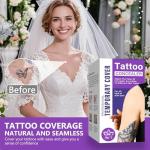 Tattoo Cover Up Makeup Waterproof, 2 Colors Tattoo Concealer, Invisible Tattoo Cover Up, Suitable for Tattoos Scars and Spots, for All Skin Types
