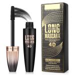 4D Silk Fiber Lash Mascara, Waterproof Long Lasting Mascara Black Volume and Length Natural, Exquisitely Full, Lengthening Thickening Softer Fuller Lashes Amplify Smudge-Proof Eyelash Mascaras,1 Pack