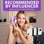 Tattoo Cover Up Makeup Waterproof, 2 Colors Tattoo Concealer, Invisible Tattoo Cover Up, Suitable for Tattoos Scars and Spots, for All Skin Types