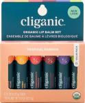 Cliganic Organic Lip Balm Set - 6 Tropical Flavors - 100% Natural Moisturizer for Cracked & Dry Lips