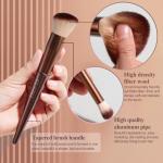 BS-MALL Makeup Brush Set 18 Pcs Premium Synthetic Foundation Powder Concealers Eye shadows Blush Makeup Brushes with black case (B-Brown)