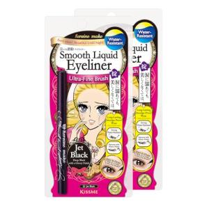 Heroine Make by KISSME Cat Eye Liner for Long Lasting Wear, SMOOTH Liquid Eyeliner Pen with Ultra-Fine 0.1mm Tip, Waterproof Eyeliner for Sensitive Skin, Made in Japan, Jet Black, 2EA