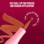 NYX PROFESSIONAL MAKEUP Lip Lingerie Liner Stain, Seamless Make Up with All-Day Color, Waterproof Lip Stain Finish - Naughty Nude (Warm Nude)