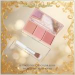 3-in-1 Matte Powder Blush Palette with Pro Brush – Versatile Face Makeup Contour Kit for All Skin Tones – Long-Lasting, Blendable Cheek Color Trio – Travel Size for Natural Beauty