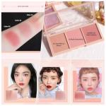 3-in-1 Matte Powder Blush Palette with Pro Brush – Versatile Face Makeup Contour Kit for All Skin Tones – Long-Lasting, Blendable Cheek Color Trio – Travel Size for Natural Beauty