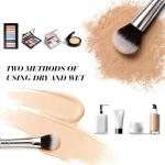 Yivaiks 14 Pcs Silver Bling Makeup Brushes Set Ultra Soft Professional Face Crystal Cosmetics Powder Concealer Eye Shadows Make Up Beauty Tool with Holder