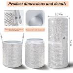 Yivaiks 14 Pcs Silver Bling Makeup Brushes Set Ultra Soft Professional Face Crystal Cosmetics Powder Concealer Eye Shadows Make Up Beauty Tool with Holder