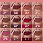 KIMIEYE 12 Colors Retractable Lip Liner Kit for Define & Sculpting Lips Shades, Long Lasting Waterproof High Pigment Matte Finish Creamy Texture Lip Liner Pencil Set for Women (12 Colors, M)