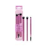 Real Techniques Eye Shade & Blend Makeup Brush Trio, For Eyeshadow & Liner, Makeup Tools for Shaping & Grooming Brows, Defined Makeup Look, Synthetic Bristles, Vegan & Cruelty-Free, 3 Count