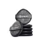 ALBEAUT Rubycell Cushion Puff, 6-Pack Teardrop Round Foundation Applicators for Cushion Makeup, Liquid & Cream Formulas, Lace-Detail PU Back with Elastic Strap, Precision Edge for Detail Tapping