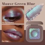 Noerrors Duochrome Plum Mauve Green Blue Glitter Eyeshadow Palette, Holographic Chameleon Rich Color Shimmer Metallic Eye Shadow, Color Shift Sparkle Iridescent Eye Brightener Fairy Makeup for Rave#02