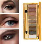 Virtegasas Glitter Eyeshadow Pallet Makeup Sets, 9 Colors Shimmer Sparkle Eyeshadow Palette Diamond Bright Makeup Shimmery Sparkly Glittery Highly Pigmented Waterproof Long-lasting Eye Shadow Palette