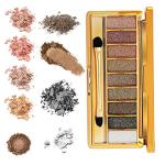 Virtegasas Glitter Eyeshadow Pallet Makeup Sets, 9 Colors Shimmer Sparkle Eyeshadow Palette Diamond Bright Makeup Shimmery Sparkly Glittery Highly Pigmented Waterproof Long-lasting Eye Shadow Palette