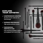 Morphe 20-Piece Makeup Brush Set with Case