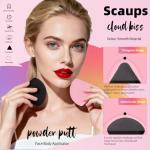 Scaups 24Pcs Black and Pink Powder Puff, Triangle Powder Puffs, Powder Puffs for Makeup and Cosmetic Foundation