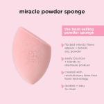 Real Techniques Miracle Powder Sponge, Makeup Blending Sponge For Powder Products, Set Makeup For Natural Finish & Cloud Skin, Buildable Coverage, Velvet Material, Latex-Free Foam, 1 Count