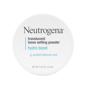 Neutrogena Hydro Boost Translucent Loose Setting Powder with Purified Hyaluronic Acid for Smooth Skin, Blurs Imperfections and Sets Makeup, Lightweight Face Powder, .44 oz