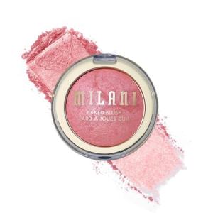 Milani Baked Blush, Updated Powder Blush for Cheeks, Cruelty Free Makeup - Shape, Contour & Highlight Face for a Shimmery or Matte Finish - Dolce Pink