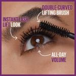 Maybelline The Falsies Lash Lift Washable Mascara Volumizing, Lengthening, Lifting, Curling, Multiplying, Eye Makeup, Ultra Black, 1 Count