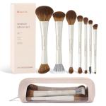 MAANGE Makeup Brush Set 14-In-7 Double Ended Essential Foundation Makeup Brushes for Powder Concealers Eye Shadows Blush Make Up Brushes with Travel Makeup Case