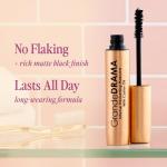 Grande Cosmetics GrandeDRAMA Intense Thickening Black Mascara with Castor Oil, Volumizing, Conditioning, Buildable formula (0.32 oz)
