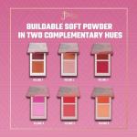 Juvia's Place Blushed Duo Blush Volume4 - Two Tone Pigmented Buildable Pressed Mineral Powder - Rosy Natural Cheeks Matte Fresh Finish for All Skin Color