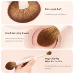 MAANGE Makeup Brush Set 14-In-7 Double Ended Essential Foundation Makeup Brushes for Powder Concealers Eye Shadows Blush Make Up Brushes with Travel Makeup Case