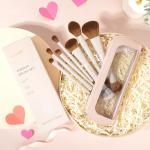 MAANGE Makeup Brush Set 14-In-7 Double Ended Essential Foundation Makeup Brushes for Powder Concealers Eye Shadows Blush Make Up Brushes with Travel Makeup Case