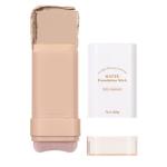 Matte Concealer Foundation Stick, Full Coverage for Dark Circles, Acne & Redness, Blemishes & Contouring, Long-Lasting Korean Waterproof Formula for All Skin Tones, Built-In Kabuki Brush (2# Nature)