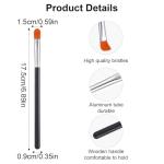1 Pcs Flat Rounded Concealer Brush, Extra Flat Eyebrow Brush & Eye Shadow Primer Applicator, Soft Dense Synthetic Small Makeup Brushes for Blending Cream Liquid Powder