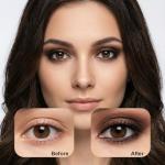 1 Pcs Flat Rounded Concealer Brush, Extra Flat Eyebrow Brush & Eye Shadow Primer Applicator, Soft Dense Synthetic Small Makeup Brushes for Blending Cream Liquid Powder