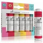 ArtNaturals Organic Beeswax Lip Balm Gift Set - Assorted Flavors with Aloe, Coconut & Jojoba Oils