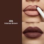 Lamel Matte Gel Lip Liner Pencil | Weightless & CreamyTexture - Sharpenable - Longwear & Waterproof - High Pigmented & Flawless Finish - Cruelty-free & Paraben-Free - 414, 1,7g/0.05oz. (Intense Brown)