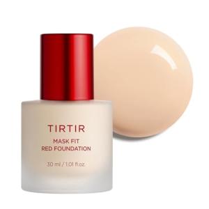 TIRTIR Mask Fit Red FoundationㅣLong Lasting Flawless Coverage, Energy Essence, Lightweight, Hydrating, Pore-Blurring, Breathable Satin Finish, Makeup, Radiant Skin, #17N Vanilla, 1.01 Fl Oz