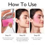 KYDA Pink Blush Powder, Make Up Pink Face Powder Face Blusher, Blendable Formula, Lasting Moisturizing, Ultra Fine Lightweight Texture