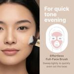 THE TOOL LAB 111 Light Coverage Foundation Brush, Sculpt Edge Professional Base Brush for Liquid & Cream, Primer & Sunscreen, Vegan K-Beauty Tool