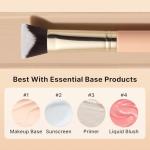 THE TOOL LAB 111 Light Coverage Foundation Brush, Sculpt Edge Professional Base Brush for Liquid & Cream, Primer & Sunscreen, Vegan K-Beauty Tool