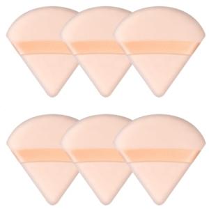 6 Pieces Triangle Powder Puff Soft Makeup Sponge Make Puff for Face Powder Cosmetic Foundation Sponge Makeup Tool Gifts for Women (Flesh)