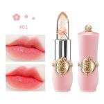 BestLand 3 Pcs/Set Flower Jelly Lipstick Set Temperature Change Moisturizer Long Lasting Nutritious Balm Magic Color Change Lip Gloss (3Pcs Flower Jelly Lipstick 010203)