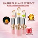 BestLand 3 Pcs/Set Flower Jelly Lipstick Set Temperature Change Moisturizer Long Lasting Nutritious Balm Magic Color Change Lip Gloss (3Pcs Flower Jelly Lipstick 010203)