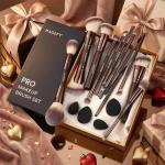 MAGEFY Makeup Brushes 22-in-12 Professional Makeup Brush Set Double-End Make Up Brushes for Powder Concealers Eye Shadows Blush with Gift Box