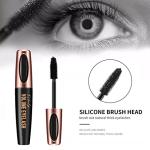3 Pack 4D Silk Fiber Lash Mascara, Waterproof Smudge-proof Thickening Lengthening Mascara Black, All Day Exquisitely Full, Long, Thick, Long-Lasting No Flaking Lash Extensions