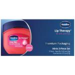Vaseline Lip Therapy Rosy Lips 3-Pack – Moisturizing Lip Balm for Very Dry Lips in Mini Jars, 0.25 Oz.