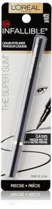 L'Oreal Paris Makeup Infallible Super Slim Long-Lasting Liquid Eyeliner, Ultra-Fine Felt Tip, Quick Drying Formula, Glides on Smoothly, Grey, 0.03 fl oz., 1 Count