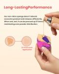 Unfovi 7Pcs Tri Color Makeup Sponge, Low Absorption Latex Free Soft Makeup Sponges For Foundation,Beauty Sponge Blender for Power&Cream,Liquid (Multicolor)