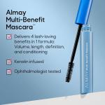 Almay Mascara, Volume, Length, Definition & Conditioning, Multi-Benefit Eye Makeup, Hypoallergenic and Fragrance-Free (Packaging May Vary), 504 Black Waterproof