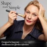 LAURA GELLER NEW YORK Angled Blush Brush with Black Wooden Handle & Dense Bristles for Makeup Application