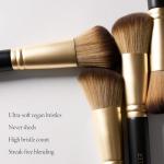 LAURA GELLER NEW YORK Angled Blush Brush with Black Wooden Handle & Dense Bristles for Makeup Application